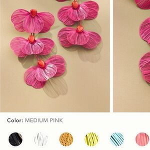 Anthropologie Wire petal drop earrings